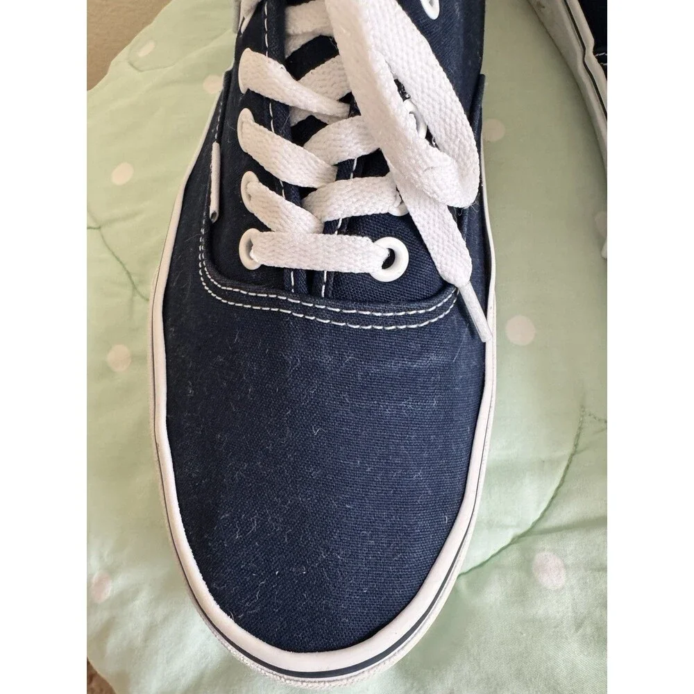 VANS Classic Men's Blue/White Canvas Lace-Up Sneakers size 13